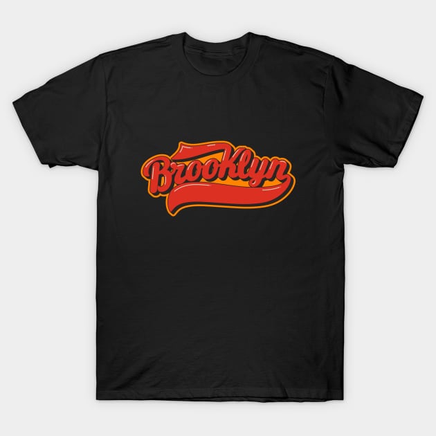 New York Brooklyn - Brooklyn Schriftzug - Brooklyn Logo T-Shirt by Boogosh